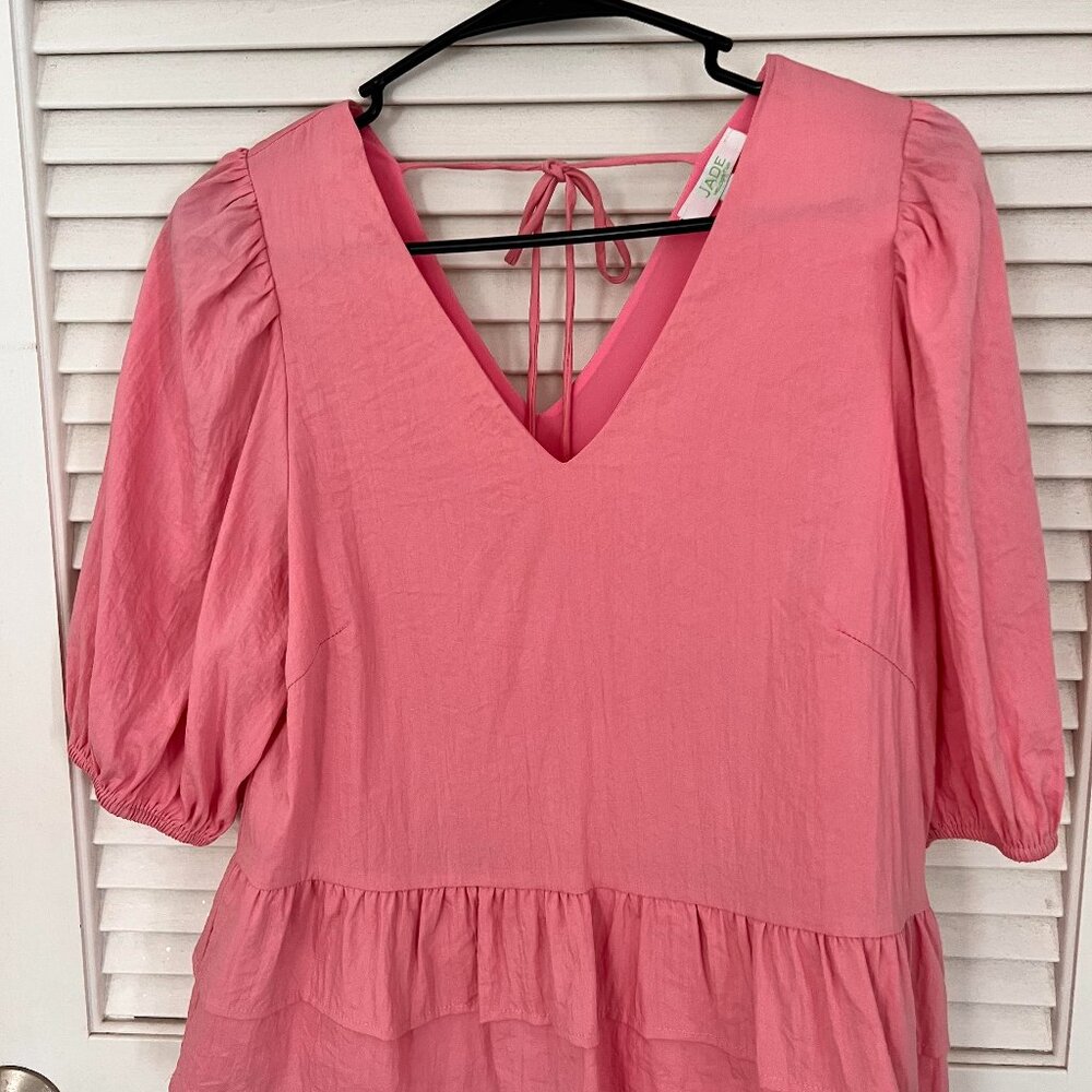 Pink Puff Sleeved Ruffle Top